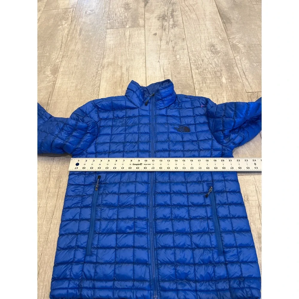 The North Face Mens ThermoBall Eco Puffer Jacket Blue Full Zip Quilted Coat L